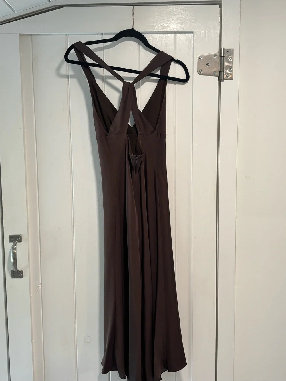 Rare! Vintage J.Crew Chocolate Brown Silk Dress